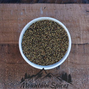 Butcher's Grind Smoked Black Pepper- by Mountain Spices® - Hand-packed in Small Batches - No Fillers, All Natural Ingredients Coarse Ground